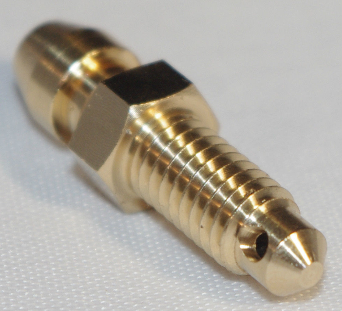 BRASS BRAKE BLEED NIPPLE/VENT SCREW M6 -CNC MACHINNED- MADE IN EU